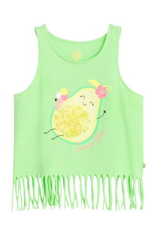 Camisola de alças - Verde-água