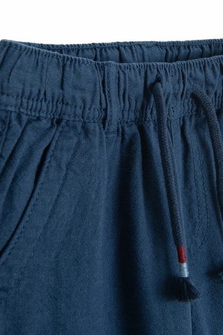 Calças em linho - Azul-pato