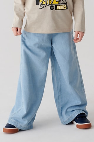 Calças de ganga - Azul-celeste