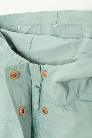 Parca com capuz 2 em 1 - verde-água e violeta