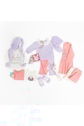 Casaco com capuz - Malva