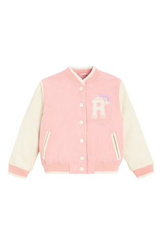 Teddy com capuz - Rosa e bege