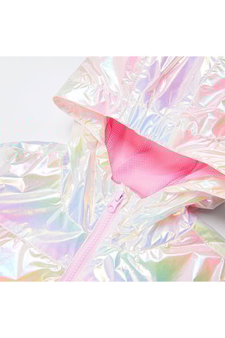 Casaco com capuz Prateado