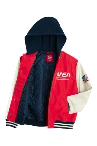 Teddy com capuz NASA - Vermelho