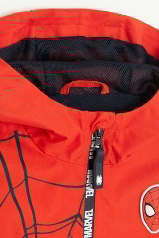 Corta-vento com capuz Homem-Aranha Os Vingadores Marvel - Vermelho