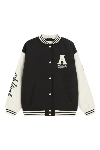 Teddy com capuz - Preto e branco