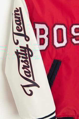 Casaco com capuz - Vermelho e branco