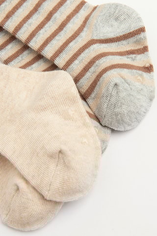 2 pares de collants - Bege mesclado e cinzento-claro mesclado