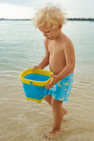 Calções de banho Turquesa e amarelo