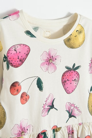 Vestido e leggings - Cru e rosa