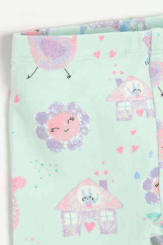 Vestido e leggings - Malva e turquesa