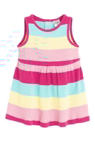 Vestido - Amarelo e fúcsia