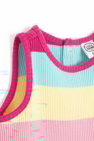 Vestido - Amarelo e fúcsia