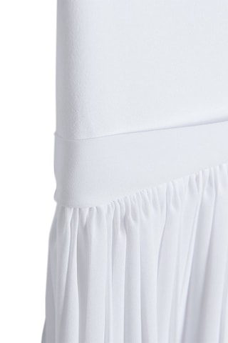 Vestido plissado Branco