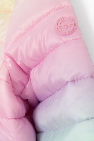 Blusão com capuz dip and dye - Rosa e amarelo