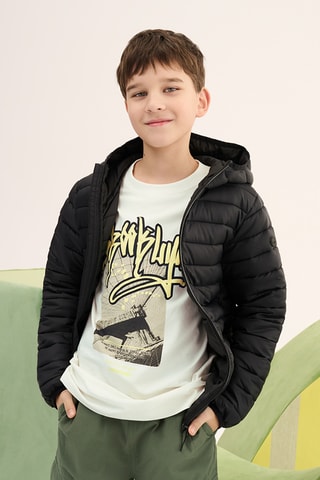 Blusão com capuz - Preto