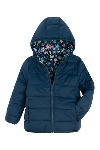 Blusão com capuz reversível - Azul-marinho