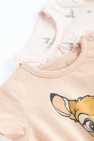 2 bodies Bambi Disney - rosa-maquilhagem e salmão