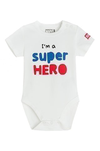 2 bodies Os Vingadores Marvel - Bege e branco