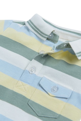 Body-polo Branco e verde-azeitona