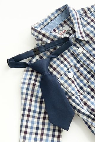 Body-camisa - Azul-claro