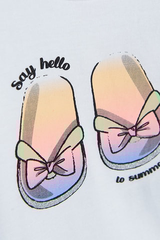 Body e calção Branco e azul-claro