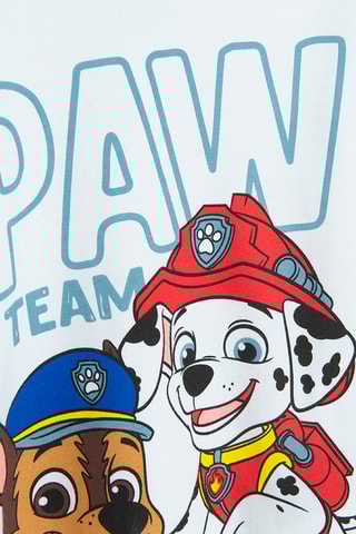 Pijama Chase e Marcus Patrulha Pata - Branco e azul-marinho