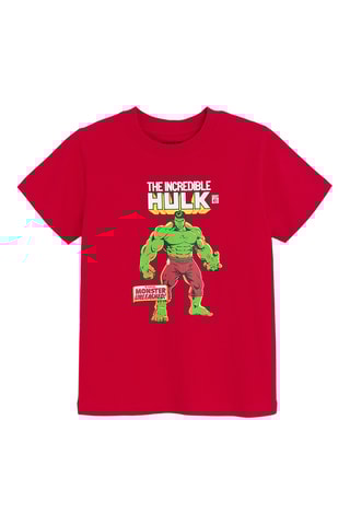T-shirt Hulk Os Vingadores Marvel - Vermelho