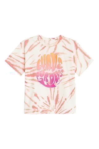 T-shirt - Branco e laranja