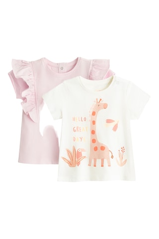 2 t-shirts - Rosa e branco