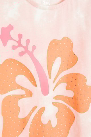 T-shirt tie and dye - Rosa e cru