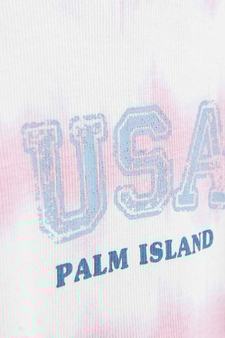 T-shirt dip and dye - Branco e rosa