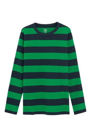 T-shirt - Verde e azul-marinho