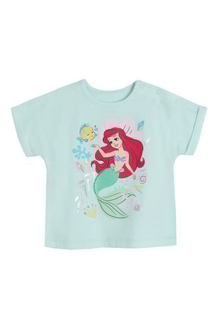 T-shirt Flounder e Ariel A Pequena Sereia Disney Turquesa