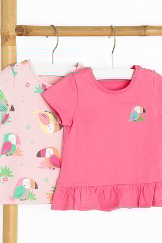 2 t-shirts - Fúcsia e rosa-maquilhagem