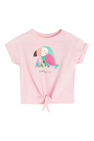 T-shirt atada - Rosa-maquilhagem