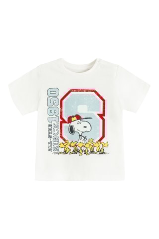 T-shirt Snoopy e Woodstock Snoopy e os Peanuts - Branco