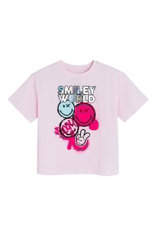 T-shirt Smiley -  Rosa