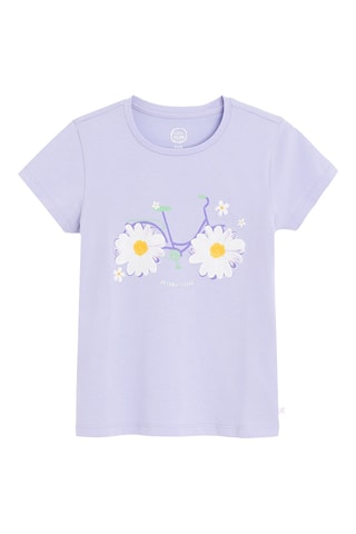 T-shirt - Violeta-claro e branco
