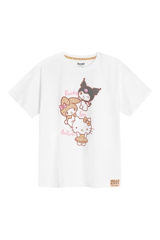 T-shirt Hello Kitty Sanrio -  Branco