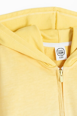 Sweat com capuz tie and dye - Amarelo e coral