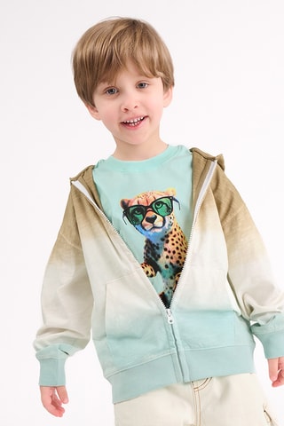 Sweat com capuz dip and dye - Branco