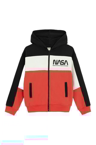 Sweat com capuz NASA - Vermelho