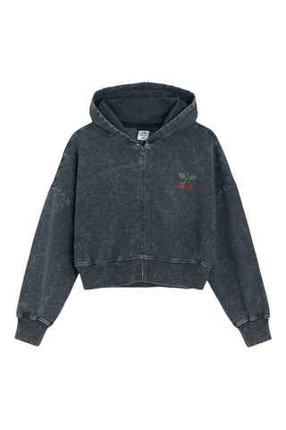 Sweat com capuz - Preto mesclado