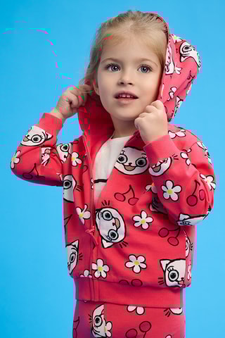 Sweat com capuz Kicia Kocia - Vermelho
