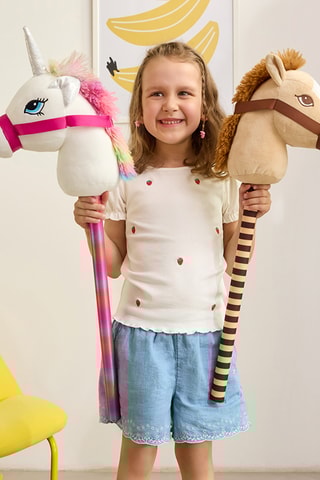 Calções - Azul-celeste e branco