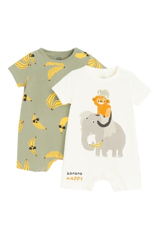 2 macacões - Caqui e branco