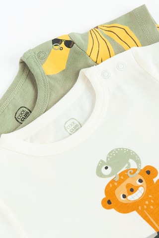 2 macacões - Caqui e branco