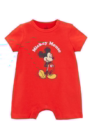 2 macacões Mickey Disney - Vermelho e bege
