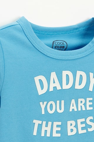 Body e calças - Azul-claro e cru